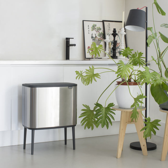 Brabantia Bo Touch Bin Afvalemmer 33 Liter (3x11 Liter) Vingerafdrukvrij