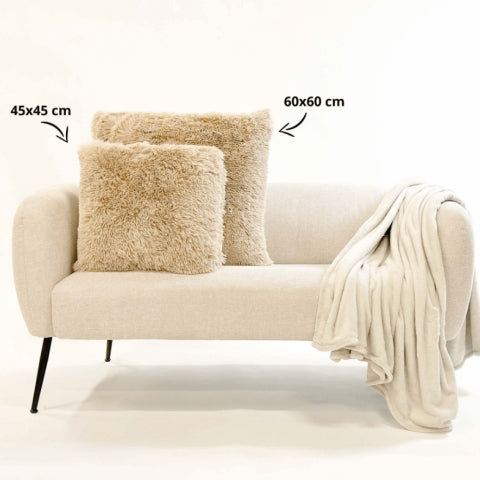 Dutch Decor sierkussen Fluffy - 45x45 cm Pumice Stone