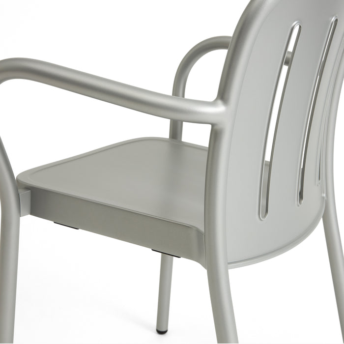 HAY Deville Tuinstoel met Armleuning - Silver Grey