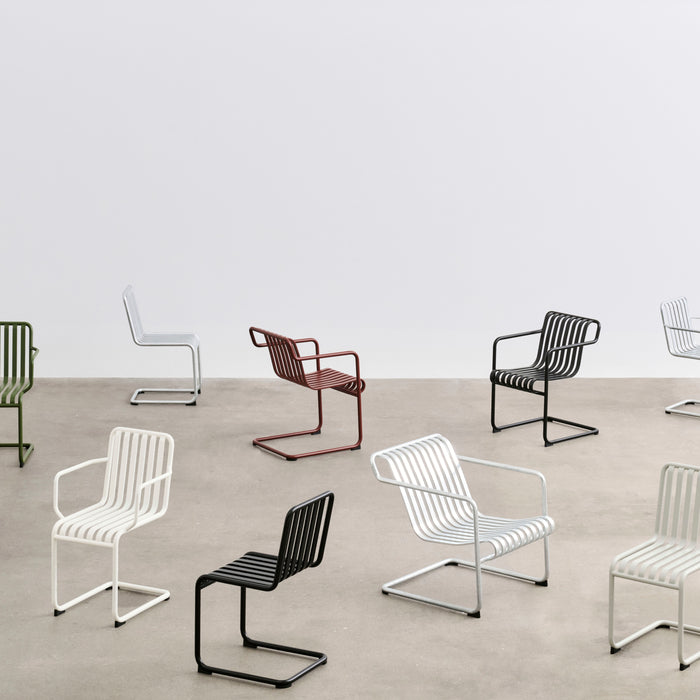 HAY Palissade Cantilever Stoel met Armleuning - Crème Wit