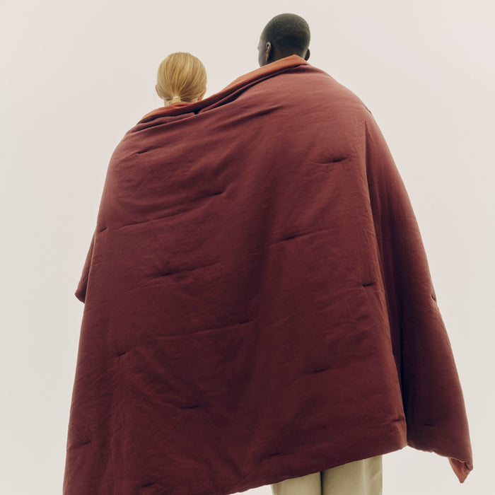 HAY Air Quilt Plaid 140 x 200 cm - Iron Red