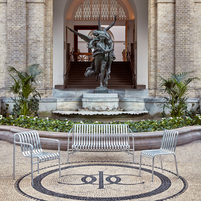 HAY Palissade Tuinbank 2,5-zits met Armleuning - Gegalvaniseerd Staal