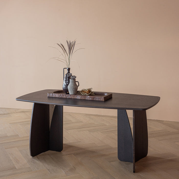 by fonQ Oakline Curve Eettafel B 180 cm - Mystic Brown