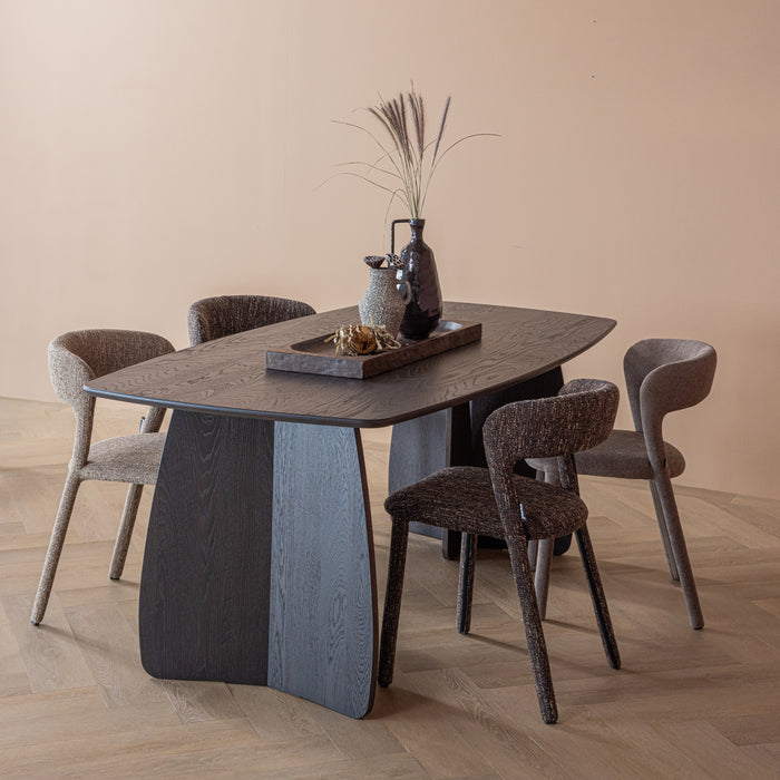 by fonQ Oakline Curve Eettafel B 200 cm - Mystic Brown