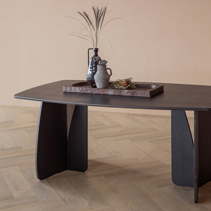 by fonQ Oakline Curve Eettafel B 200 cm - Mystic Brown