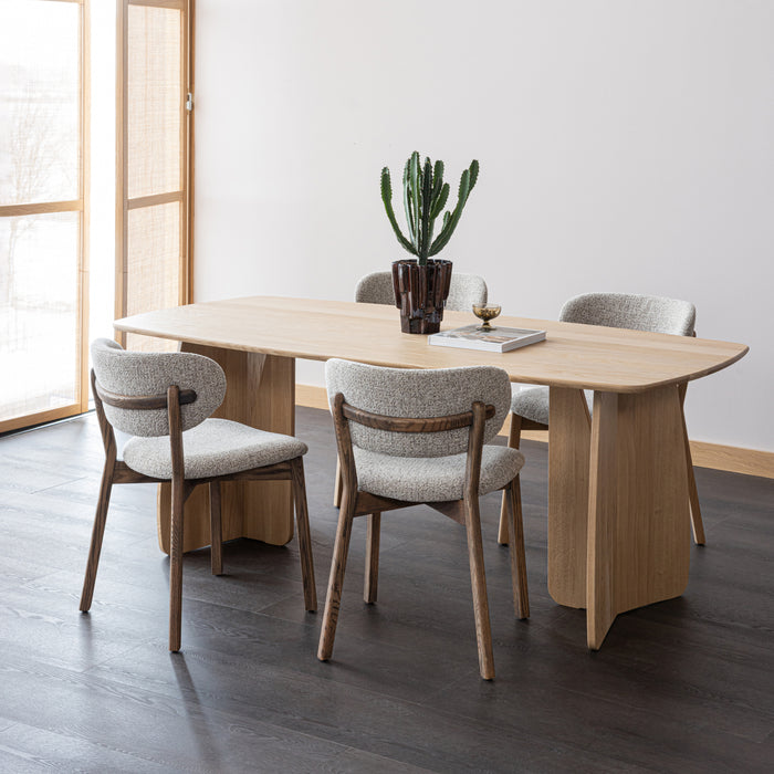 by fonQ Oakline Curve Eettafel B 200 cm - Natural