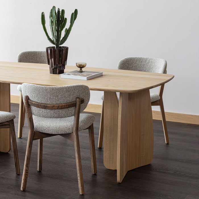 by fonQ Oakline Curve Eettafel B 200 cm - Natural