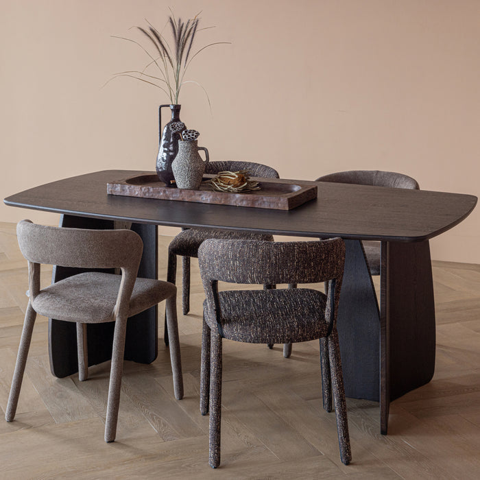 by fonQ Oakline Curve Eettafel B 180 cm - Mystic Brown