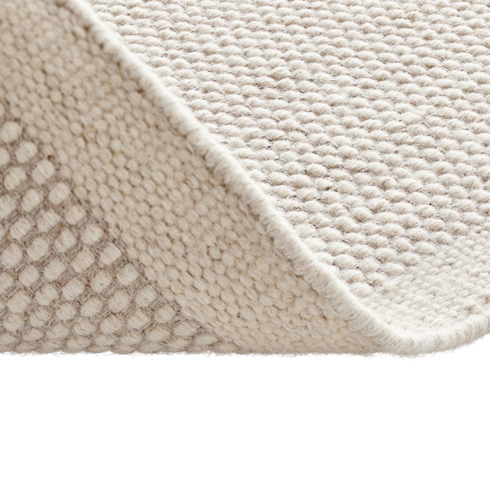 by fonQ Chess Wollen Vloerkleed 200 x 300 cm - Wit