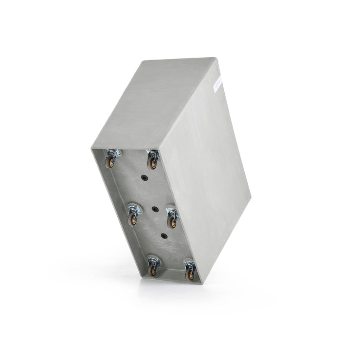 Ecopots Paris Bloempot Met Wielen B 85 x D 40 cm - Witgrijs