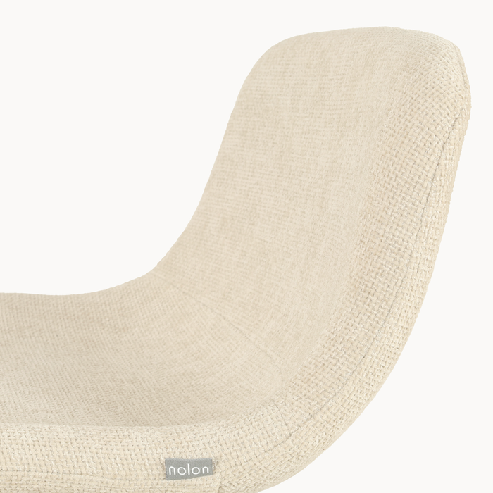 Nolon Nino-Mats Barkruk Cottonbeige - Wit Onderstel - 65 Cm