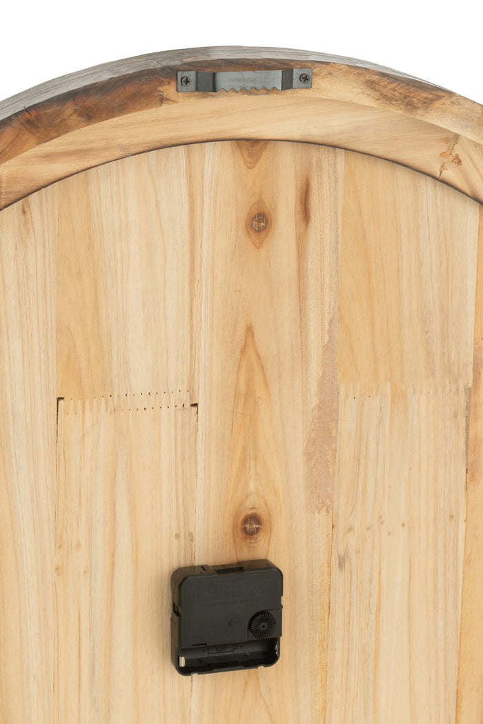 J-Line klok Grand Hotel - hout - naturel - small - Ø 58 cm