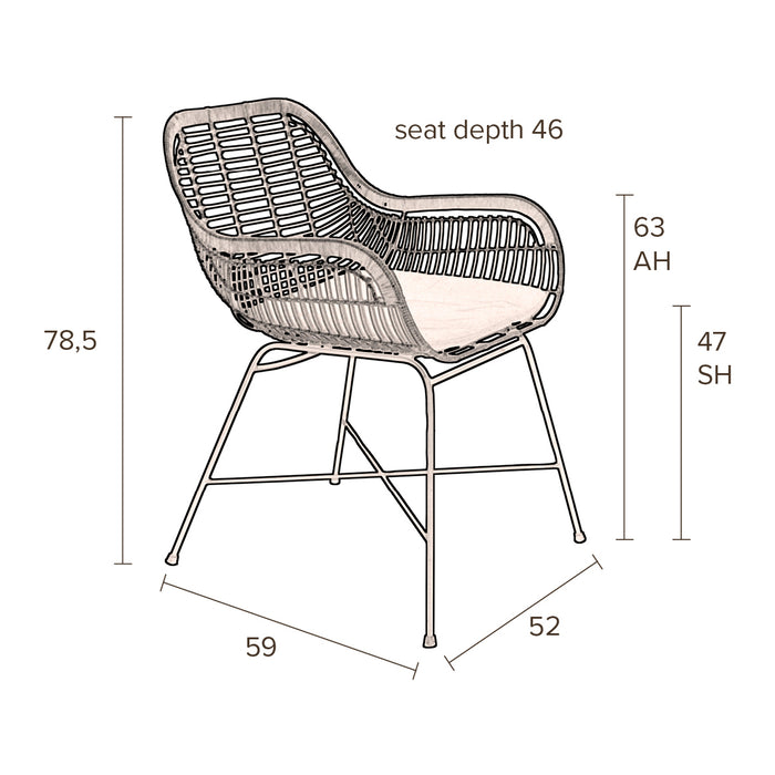 Dutchbone Cantik Tuinstoel