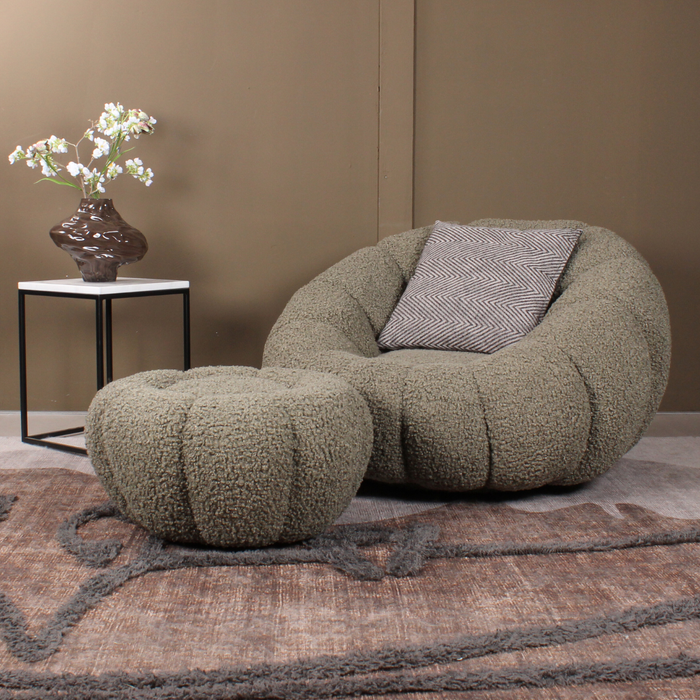 DS4U - Olivia DLX fauteuil teddy - groen