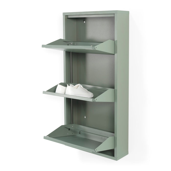Spinder Design Billy 3 Schoenenkast - Dusty Green