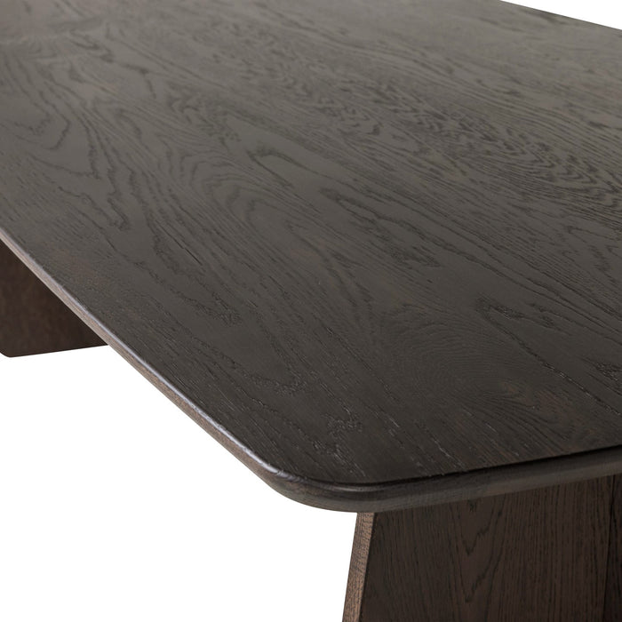 by fonQ Oakline Curve Eettafel B 180 cm - Mystic Brown
