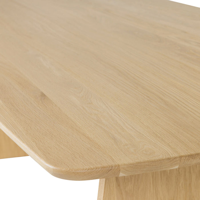 by fonQ Oakline Curve Eettafel B 180 cm - Natural