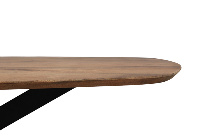 Old Inn - Eetkamertafel Mango Deens ovaal 200x100cm met Spinpoot