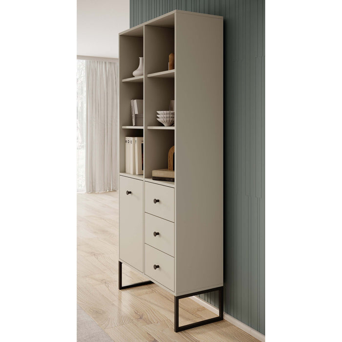 Meubella - Boekenkast Lyndall - Beige - 77 cm
