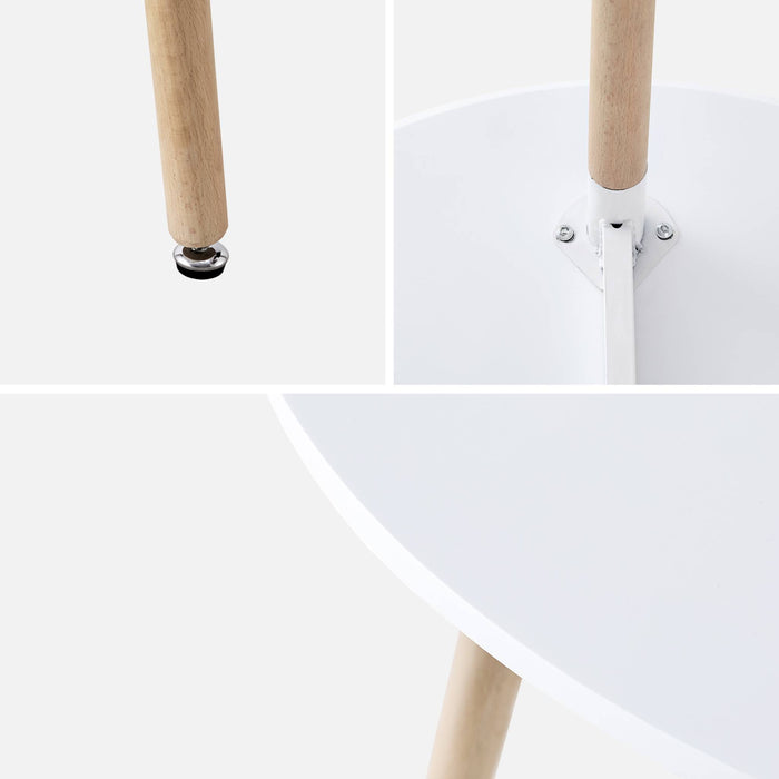 sweeek - Ronde eettafel Scandinavisch hout 2 plaatsen