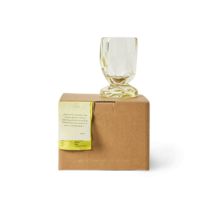 HKliving Nienke Sikkema Wijnglazen - Set van 4 - Citrine