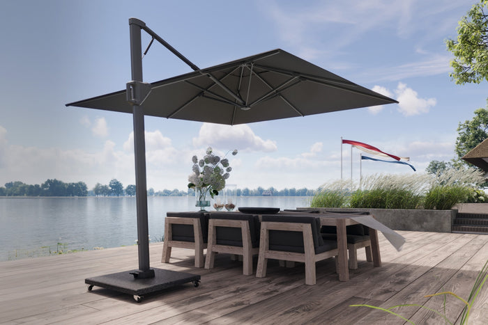 Platinum Beaufort Premium 3,2x3,2 m-Havanna taupe+Marbella voet+hoes