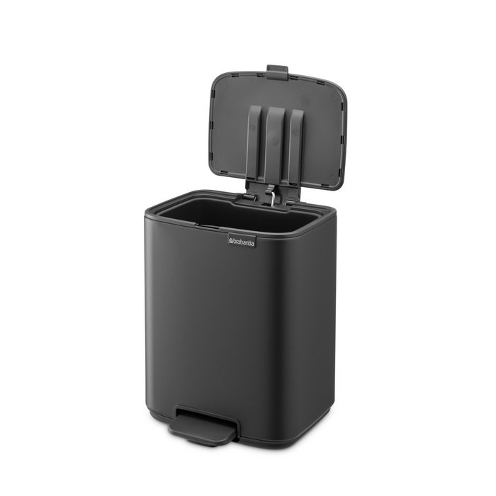 Bo Pedaalemmer 7L, kunststof binnenemmer - Mineral Infinite Grey