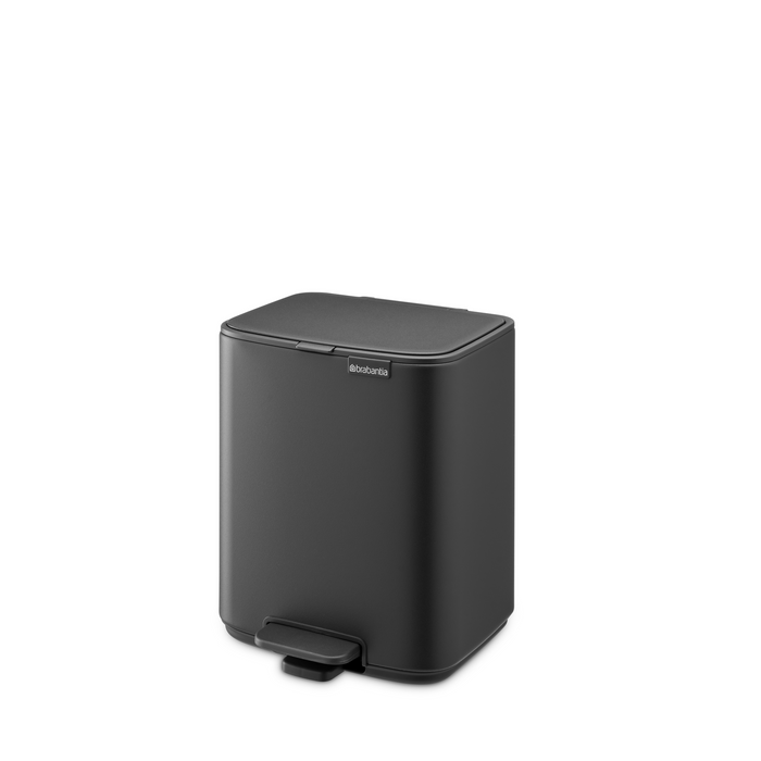 Bo Pedaalemmer 7L, kunststof binnenemmer - Mineral Infinite Grey