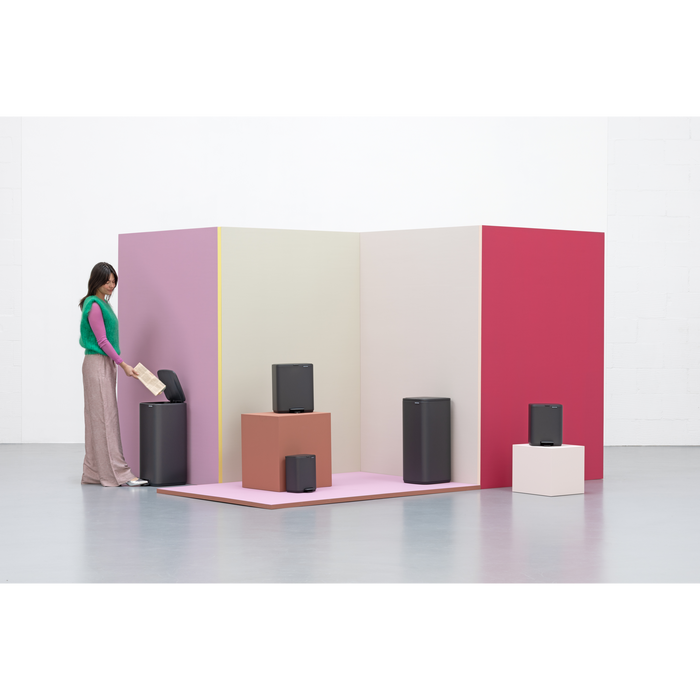 Bo Pedaalemmer 7L, kunststof binnenemmer - Mineral Infinite Grey