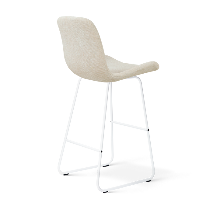 Nolon Nino-Fé Barkruk Cottonbeige - Wit Onderstel - 75 Cm