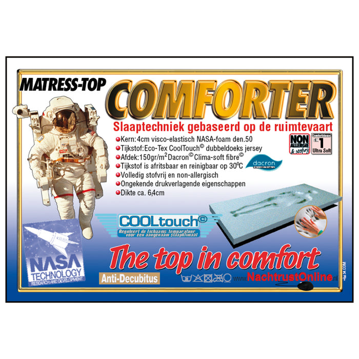 Comforter - Traagschuim Topmatras - 180x200cm