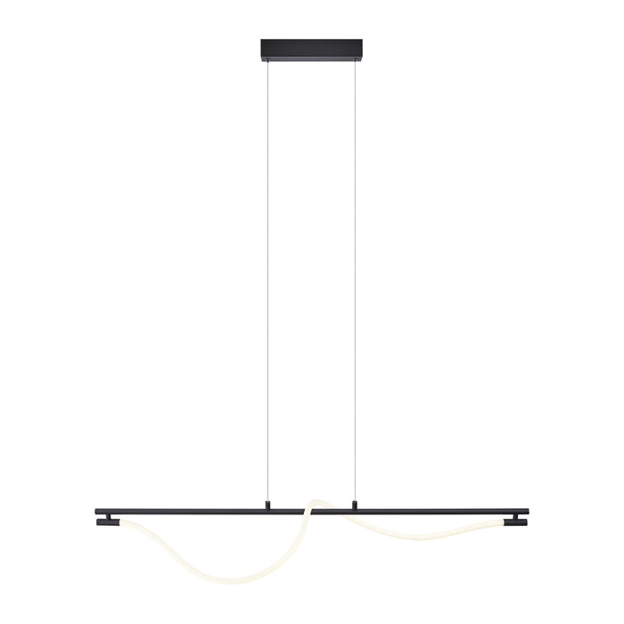 QAZQA Moderne hanglamp zwart incl. LED 3-staps dimbaar - Twirl