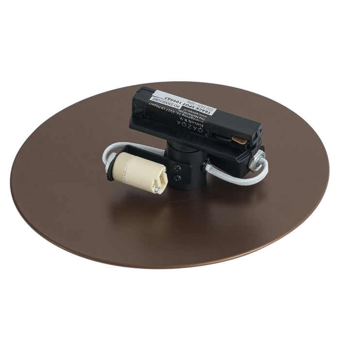 QAZQA Moderne plafondlamp brons voor railsysteem 1-fase 2-lichts -