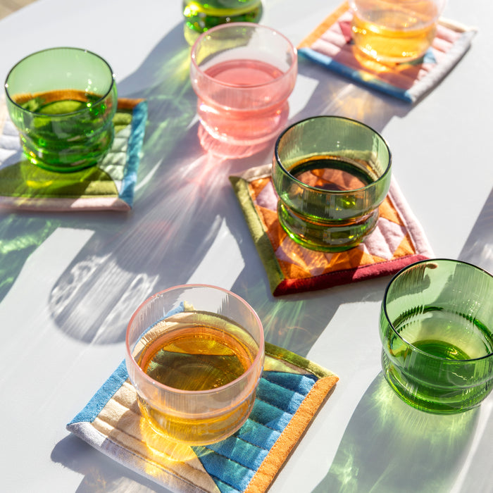 &k amsterdam Circus Glazen - Set van 4 - Roze