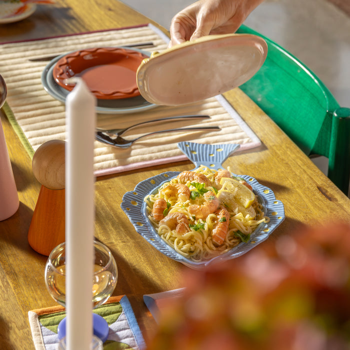 &k amsterdam Plaice Schaal met Deksel - Geel