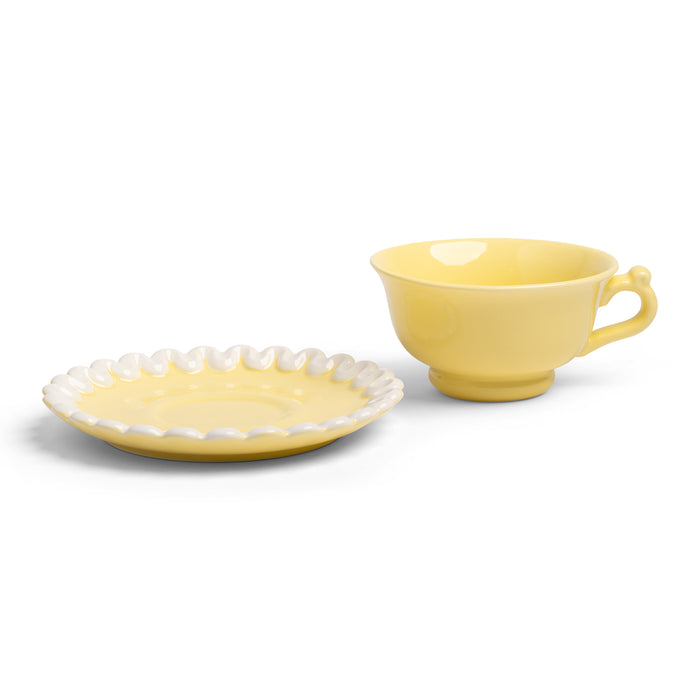 &k amsterdam Whip Kop & Schotel - Set van 2 - Geel