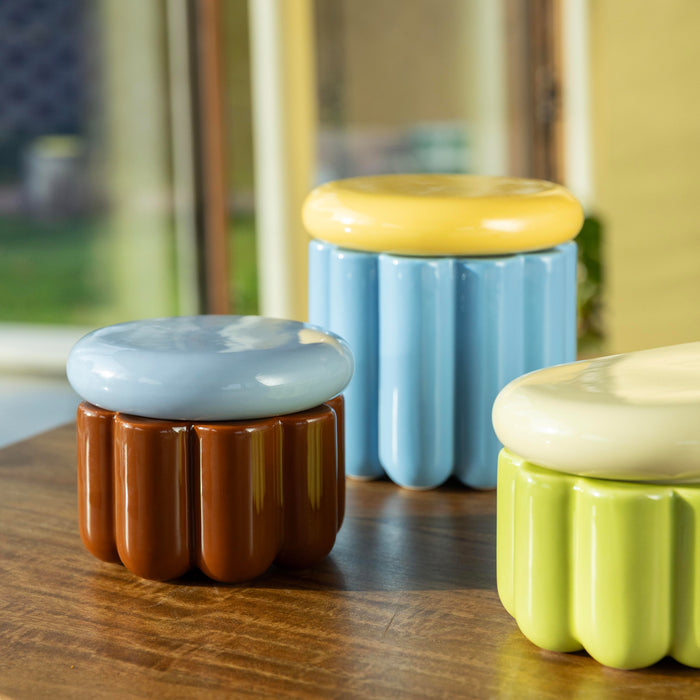 &k amsterdam Charlo Voorraadpot - Pear Green