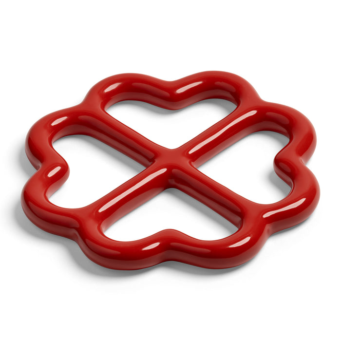 &k amsterdam Clover Pannenonderzetter - Rood