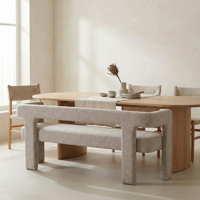 DÉJA Living - Eetkamerbank Beige Stof - 200x54x68cm - Seto