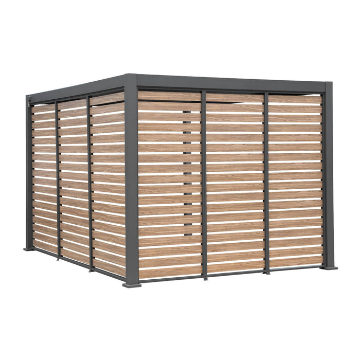 sweeek - Zonnescherm 100 cm aluminium houtlook voor pergola Triomphe