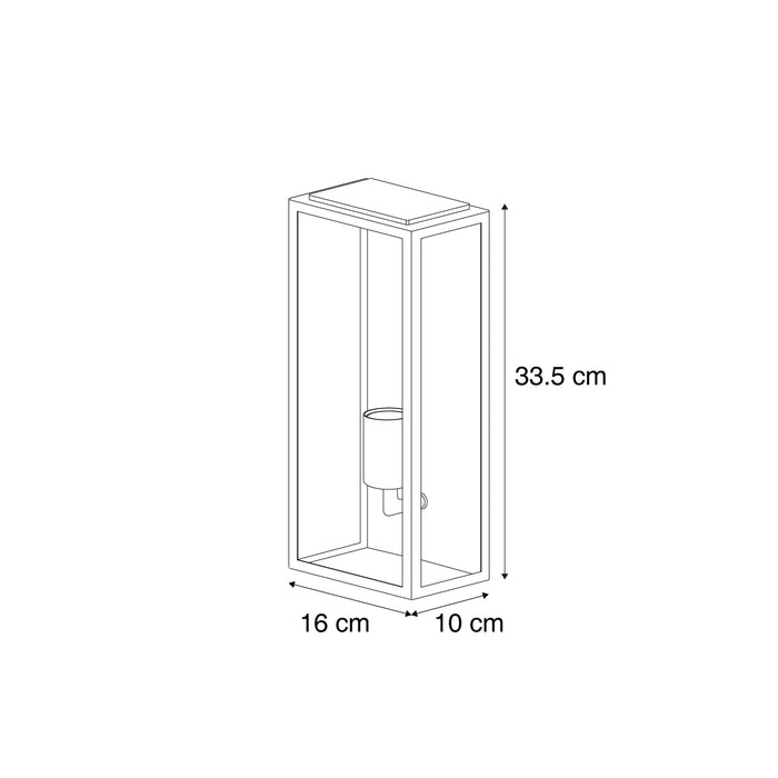 QAZQA Klassieke buiten wandlantaarn rood IP44 - Rotterdam