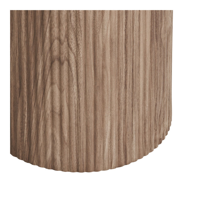 House Nordic - Bijzettafel Keramisch Wit|Bruin - Ø45x50cm - Athens