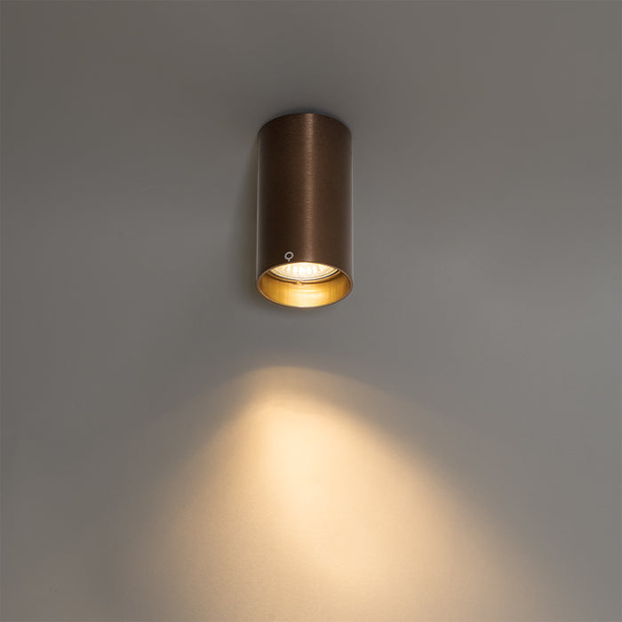 QAZQA Set van 4 moderne spots donkerbrons 5,5 cm - Tuba