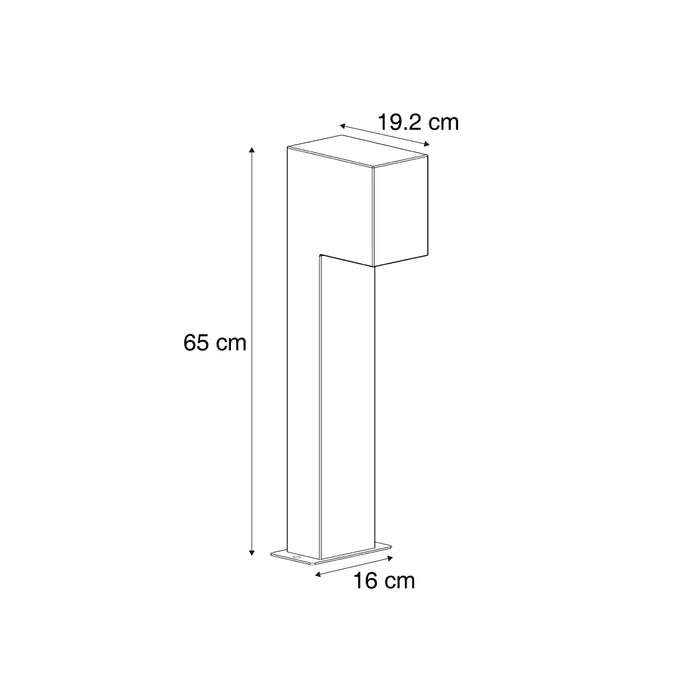 QAZQA Modern buiten paaltje terracotta 65cm IP44 - Pompei