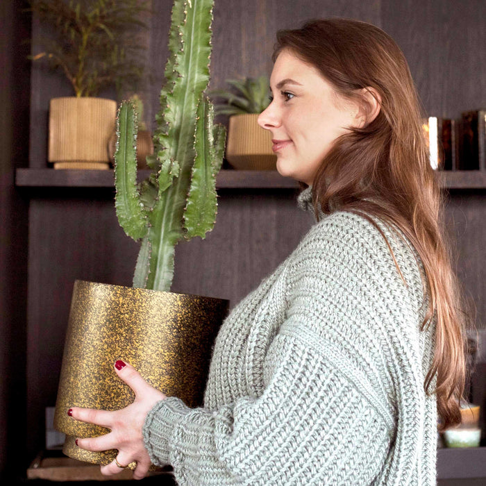 Capi Europe Terrazzo Vaas Ø 23 cm - Goud