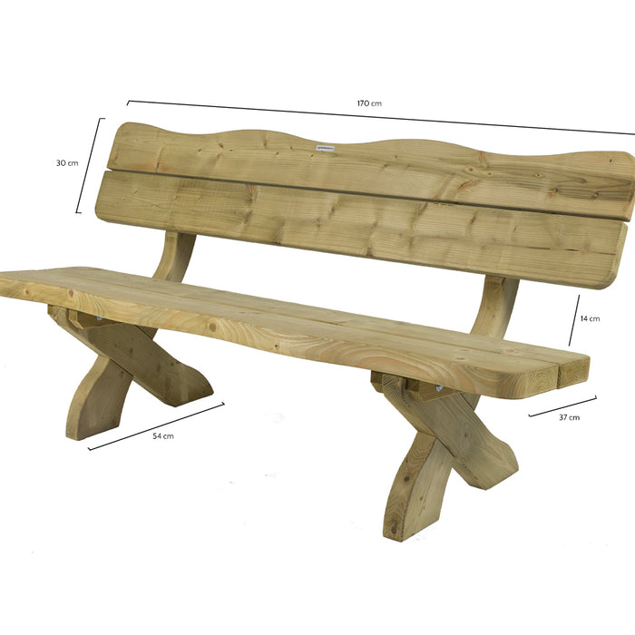 MaximaVida houten tuinbank Provence 170 cm - 60 mm houtdikte