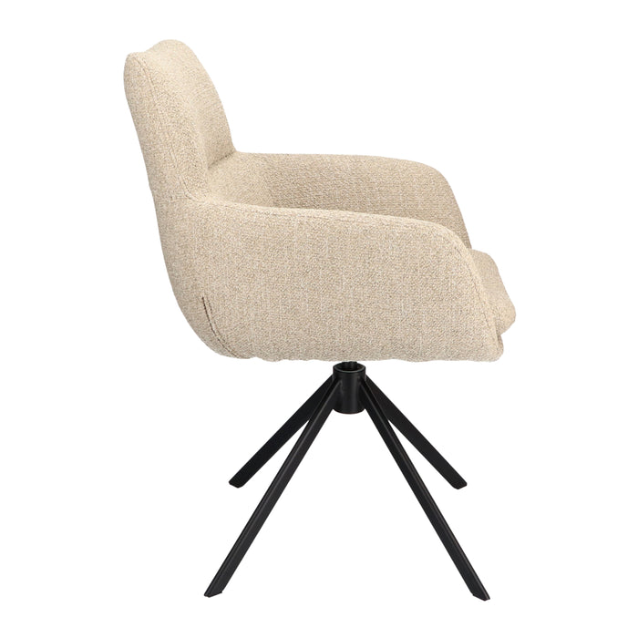 by fonQ Morven Draaibare Eetkamerstoel - Latte