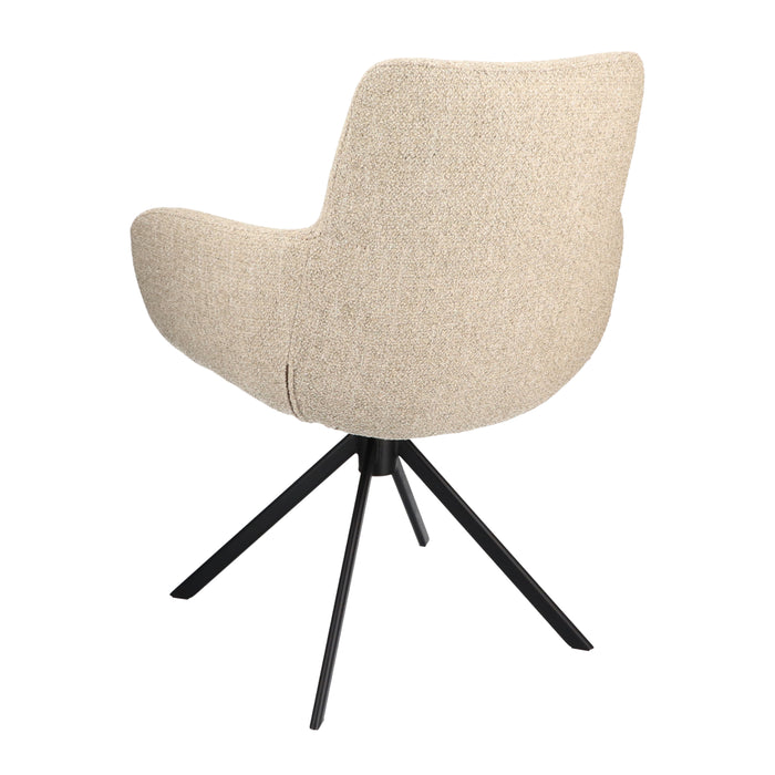 by fonQ Morven Draaibare Eetkamerstoel - Latte