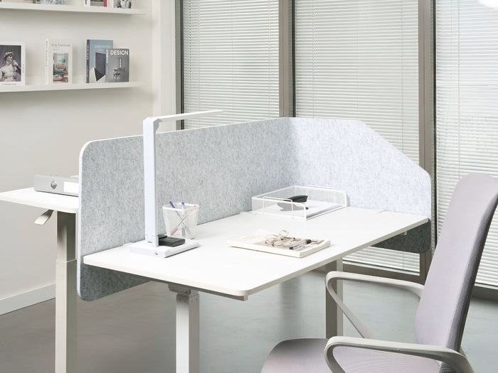 Beliani-FOLDY-Bureauscherm-Lichtgrijs-120 x 60 x 50 cm-Synthetisch