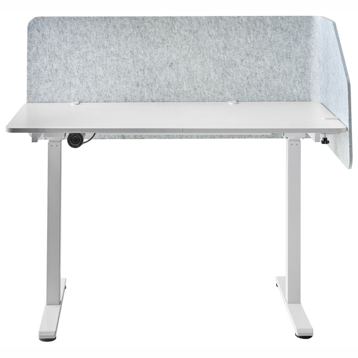 Beliani-FOLDY-Bureauscherm-Lichtgrijs-120 x 60 x 50 cm-Synthetisch